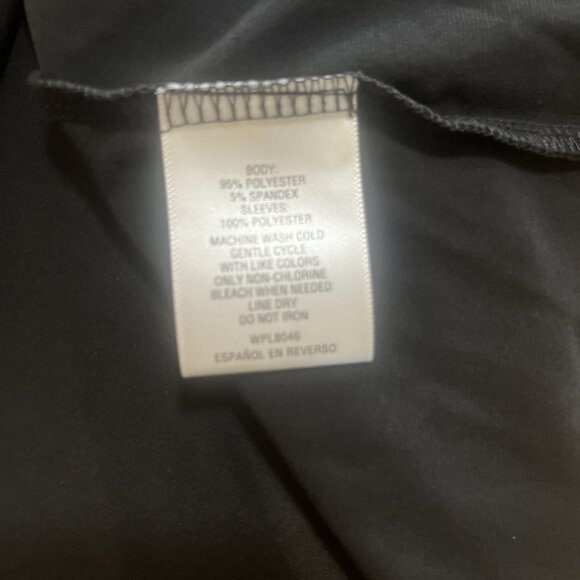 Thalia Sodi Womens Top Pullover Sheer Long Sleeves Black Sz L NEW Mock Neck Goth - Picture 12 of 13